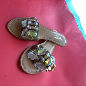 Seychelles rhinestones slides